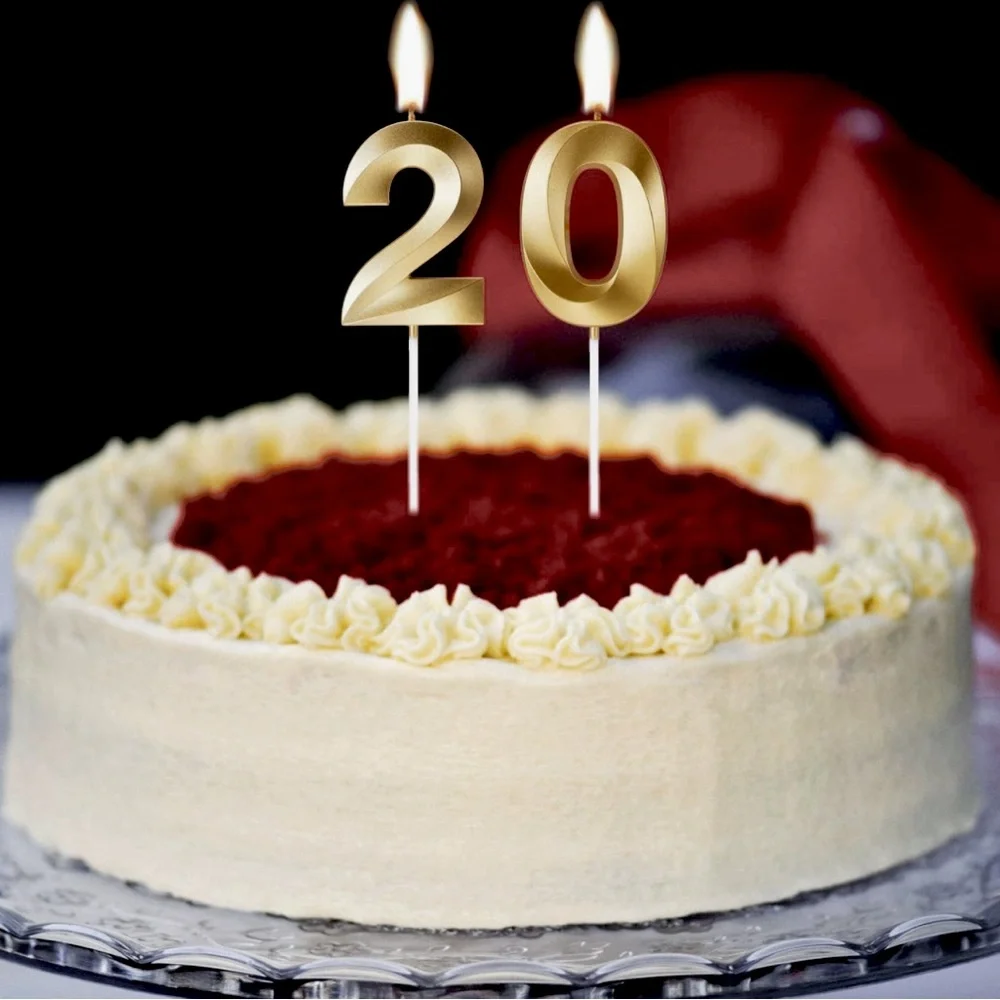 #20 Gold Chrome Candles